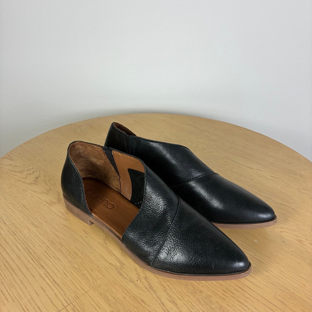 Bueno Asymmetrical Pointed Toe D'Orsay Flats Women's EU 37 US Minimalist Chic